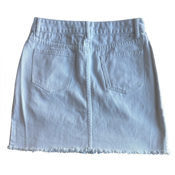 Harper Mini Skirt in White Denim Size Large EUC - Picture 2 of 6